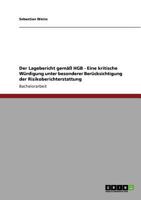 Der Lagebericht Gemass Hgb. Die Risikoberichterstattung 3640725328 Book Cover