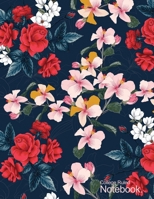 Notebook Girls Floral Cover, College Ruled paper: Composition Notebook Cute, Large A4 (8.5 x 11), 100 Pages 1677185392 Book Cover