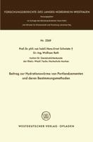 Beitrag Zur Hydrationswarme Von Portlandzementen Und Deren Bestimmungsmethoden 3531022695 Book Cover