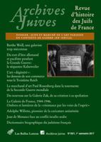 Archives Juives N50/1 : Juifs et Marche de l'art Parisien en Contexte de Guerre (XXe Siecle) 2251694447 Book Cover