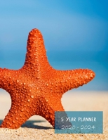 5 year planner 2020 - 2024: 60 months calendar agenda. January 2020 through December 2024. Month on 2 pages. Incl. Year at a glance 2020-2024 and Notes pages. 8.5" x 11.0" (letter size). (Starfish - S 1086967410 Book Cover