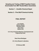 Sampling and Testing of M28 Propellant Grains Downloaded from M67 Rocket Motor Assemblies Final Report - Section 1 - Umatilla Chemical Depot; Section 2 - Pine Bluff Chemical Activity 1482733498 Book Cover
