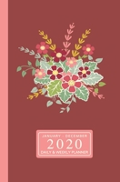 January - December 2020 Daily & Weekly Planner: Mini Calendar; Bonus Word Search Puzzles; Pink Folk Art Floral 1670458954 Book Cover