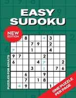 Easy sudoku puzzles for seniors: Big print, one puzzle per page B0CSGBT24P Book Cover