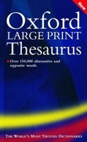 Paperback Oxford Large Print Thesaurus 019860887X Book Cover