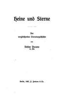 Heine Und Sterne, Ein Beitrag Zur Vergleichenden Literaturgeschichte 1530664446 Book Cover