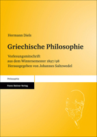 Griechische Philosophie: Vorlesungsmitschrift Aus Dem Wintersemester 1897/98 3515096094 Book Cover