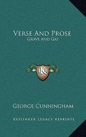 Verse And Prose: Grave And Gay 116360240X Book Cover