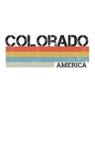 Colorado: Cool Vintage Retro Stripes Colorado Notebook Composition Makes For A Nice Gift And Souvenir For Friends, Family And Visitors To The State Of Colorado Writing Journal Or Diary Lined Journal B 171252223X Book Cover