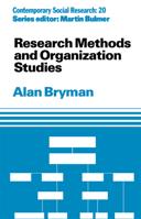 Research Methods and Organization Studies (Contemporary Social Research) 0415084040 Book Cover