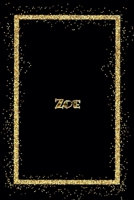 Zoe: Name Zoe Monogram Notebook - 120 Pages - Size 6x9, Soft Cover, Matte Finish- Gold Confetti Glitter Monogram Blank Lined Note Book, Writing Pad, Journal or Diary Kids, Girls Men & Women 1660368278 Book Cover