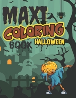 Maxi Coloring Book Halloween: 100 different drawings to color on large format pages to keep children occupied during Halloween parties B08L47RWKL Book Cover