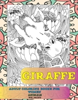 Adult Coloring Books for Women Big Print - Animals - Giraffe B09CC84QL6 Book Cover