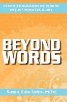 Beyond Words 1453609733 Book Cover