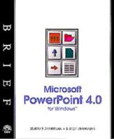 Microsoft PowerPoint 4 for Windows - New Perspectives Brief, Incl. Instr. Resource Kit, Test Mgr., Web Pg. 0760032777 Book Cover