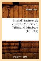 Essais d'histoire et de critique 114271568X Book Cover