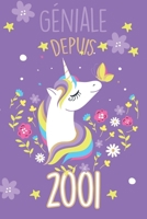 g�niale depuis 1980 avec une belle licorne: Carnet de notes lign� ou un Journal pour les filles, remplir de 110 pages (15 x 23 cm), (couverture souple finition matte, bullet journal, planner, planning 1661483593 Book Cover
