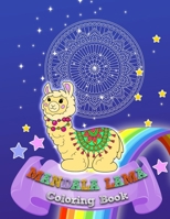 MANDALA -LAMA Coloring book: fpr kids and adults, relaxation, fun and creativity 1670669661 Book Cover