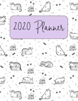 2020 Planner: Monthly & Weekly Planner - Light Purple Cool Cat Cattitude Weekly Agenda - 2 Page Monthly Calendar Spread - Large 8 1/2" x 11" Soft ... Goal Planning and End of Month Goal Review 1695691539 Book Cover