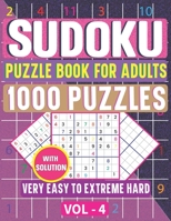 Very Easy to Extreme Hard Sudoku Puzzle Book for Adults: 1000 Brain Health 6 Levels Sudoku Puzzles Activity Book with Solutions to Sharpen Your Mind B08W3MCGFN Book Cover