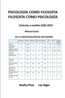 PSICOLOGÍA COMO FILOSOFÍA FILOSOFÍA COMO PSICOLOGÍA --    Artículos y reseñas 2006-2019 (Spanish Edition) 1951440331 Book Cover