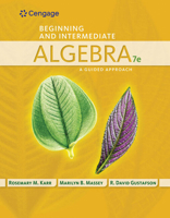 Student Workbook for Karr/Massey/Gustafson's Beginning and Intermediate Algebra: A Guided Approach, 7th 1285846451 Book Cover
