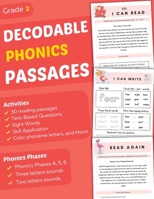 Decodable Phonics Passages Grade 2: Strengthen Reading and Comprehension Skills for Kids, Fun and Engaging Decodable Texts and More with Phonics and S 1960809067 Book Cover