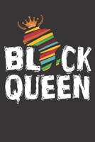 Black Queen: Colorful africa continent Sketchbook 6x9 Inches 100 Pages for Drawing, Doodling or Sketching Black Girl Diva, Natural Afro Melanin Queen 1650661274 Book Cover