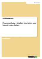 Zusammenhang zwischen Innovation- und Investitionsverhalten 3640992679 Book Cover
