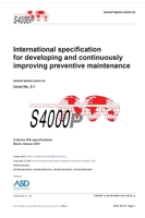 S4000P, International specification for developing and continuously improving preventive maintenance, Issue 2.1: S-Series 2021 block release 8419125210 Book Cover
