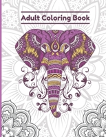 adult coloring book: Animals amazing patterns mandala and relaxing 8,5" x 11" Coloring Book B08YL7FY3W Book Cover