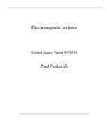 Electromagnetic levitator: United States Patent 9979259 B08QZSDP37 Book Cover