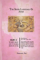 The Hebrew Signs language of Adam Volume III - The Secret Ancient light of the Hebrew Master Key letters: The origin of the ancient Hebrew letters, words, the roots of scripture, culture and language 1458341224 Book Cover
