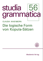 Die Logische Form Von Kopula Sätzen 3050038640 Book Cover
