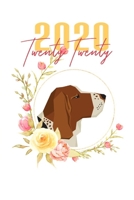 2020: Basset Hound Floral Daily Planner Diary 1674246307 Book Cover