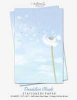 Dandelion Clouds Stationery Paper: Half Letter Size Paper, Flower Themed, Letter Writing Paper, 25-sheets 1636572502 Book Cover