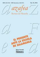 Azafea: Revista de Filosof�a, Vol. 18, N�m. 1 (2016): Una Mirada Retrospectiva de la Escuela de Salamanca Desde El Presente 1544911300 Book Cover