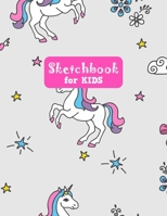 Sketchbook for Kids: Adorable Unicorn Large Sketch Book for Sketching, Drawing, Creative Doodling Notepad and Activity Book - Birthday and Christmas ... Teens and Women - Nathalie Modern Press # 032 1655725335 Book Cover