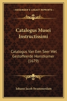Catalogus Musei Instructissimi: Catalogus Van Een Seer Wel Gestoffeerde Honstkamer (1679) 1120270316 Book Cover