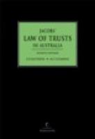 Jacobs' law of trusts in Australia 0409321257 Book Cover