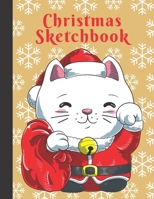 Christmas Sketchbook: Cute Kawaii Santa Maneki Neko Japanese Lucky Cat Christmas Sketchbook for Boys and Girls, Unlined, Blank Notebook for Sketching, Journaling and Doodling, Cute Drawing Book for Cr 1699017018 Book Cover