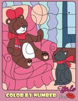 Color by Numbers for Girls 1983259764 Book Cover