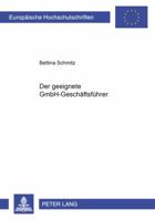 Der Geeignete Gmbh-Geschaeftsfuehrer 3631553080 Book Cover