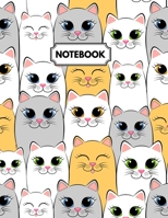 Notebook: Cute Cats Daily Journal, Ruled White Paper, Blank Lined Note Book To Write In 1674023642 Book Cover