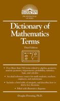 Dictionary of Mathematics Terms (Barron's Business Dictionaries) 0812026411 Book Cover