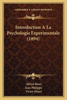 Introduction a la Psychologie Experimentale 1542721350 Book Cover