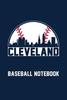 Cleveland Baseball Skyline Notebook Perfect for Journal, Doodling, Sketching and Notes Book With Blank Numbered Pages, 126 Pages 6"x 9": Baseball Notebook 1671623223 Book Cover