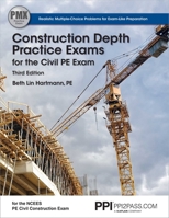 Construction Depth Practice Exams for the Civil PE Exam 1591264847 Book Cover