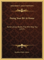 "doing Your Bit" At Home: Some Library Books That Will Help You... 1013013123 Book Cover