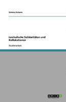 Lexikalische Solidaritäten und Kollokationen 3638791653 Book Cover